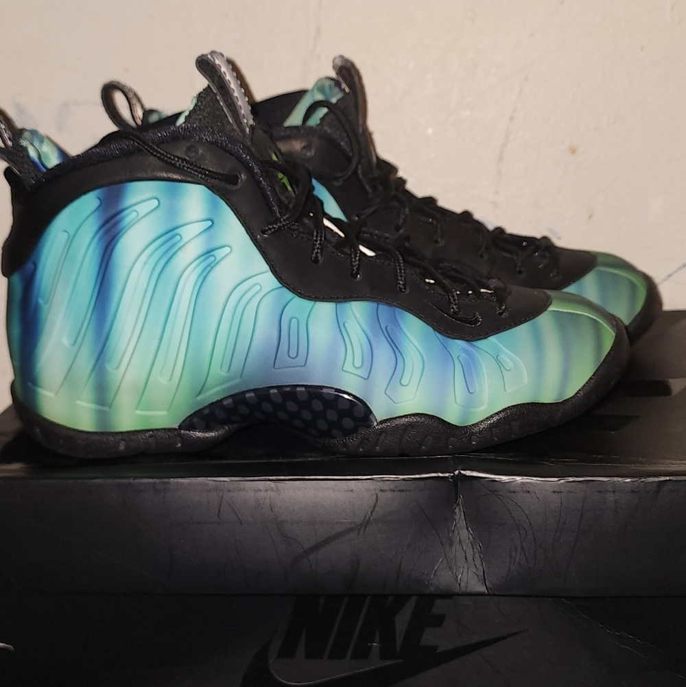 Nike Foamposite Sneakers in Blue and Green
